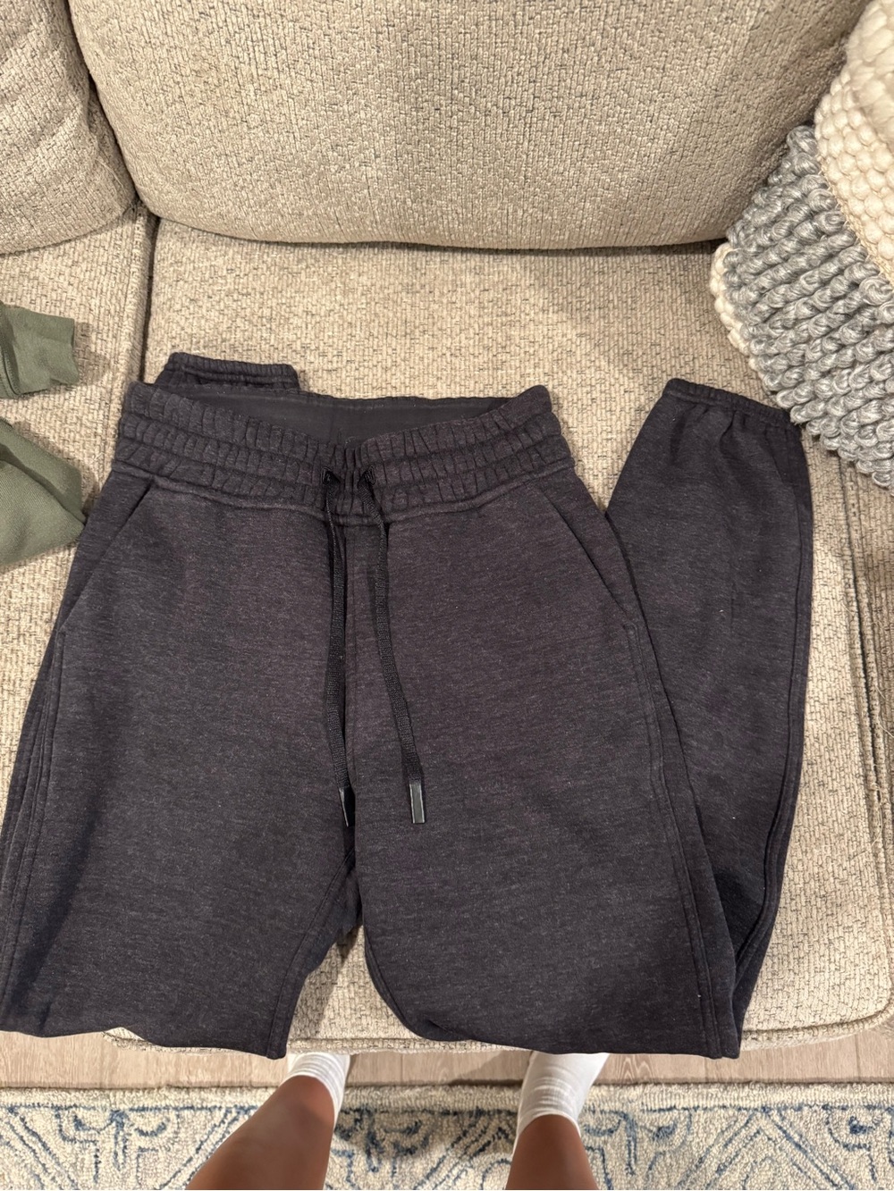 lululemon athletica Charcoal Drawstring Jogger Sweatpants